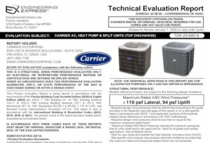 Carrier: AC, Heat Pump And Split System Units (Top Discharge) 2023 Update