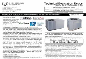 GrandAire / EcoTemp / ICP / Watsco: Package Units Evaluation Report 2023 UIpdate