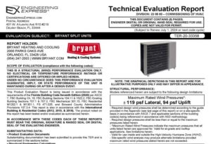 Bryant: Split Units Evaluation (TER 20-33358)