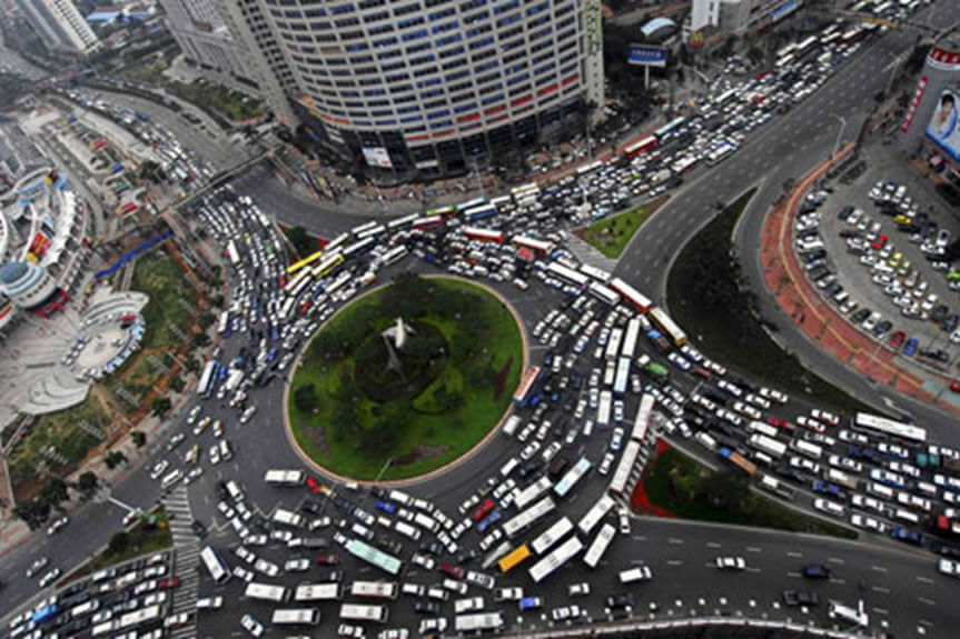 roundabout traffic image