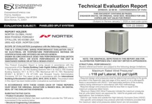 Nortek: Panelized Split System Units Technical Evaluation Report 2023 Update