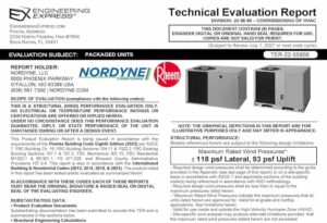 Nortek: Packaged Units Technical Evaluation Report
