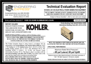 Kohler Power Systems: KG80-125 Sound Aluminum Enclosure (TER 20-28203)