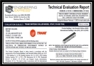 Trane: Sintesis Chiller Model RTAF 115-500Ton (TER 21-41844)