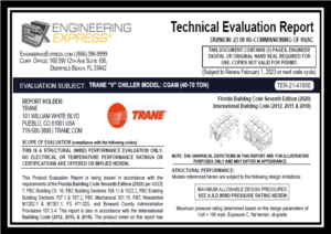 Trane: V Chiller Model CGAM 40-70 Ton (TER 21-41850)