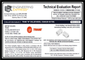 Trane: W Chiller Model CGAM 80-130 Ton (TER 21-41856)