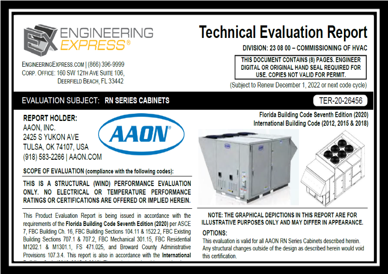 AAON RN SERIES UNITS