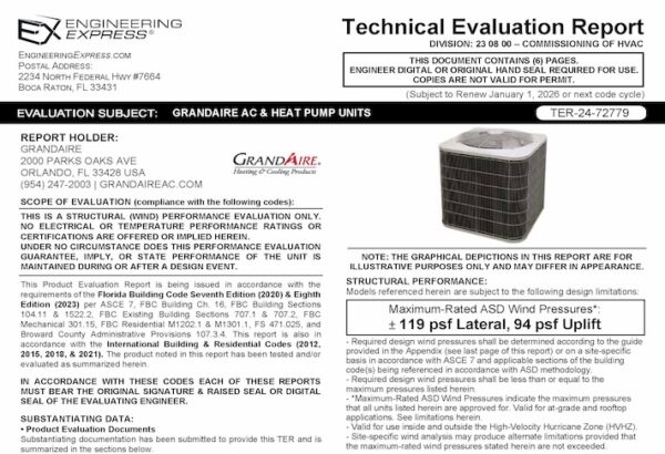 GrandAire: AC And Heat Pump Units 2023 Update