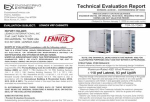 Lennox: VRF Cabinet Units 2023 Update