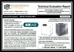 ALLIED AIR: AIREASE PACKAGED UNITS (TER 20-30738)