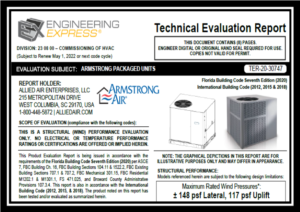 ALLIED AIR: ARMSTRONG PACKAGED UNITS (TER 20-30747)