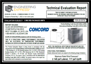 ALLIED AIR: CONCORD PACKAGED UNITS (TER 20-30750)