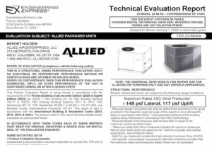 Allied Air: Allied Packaged Units Technical Evaluation Report 2023 Update