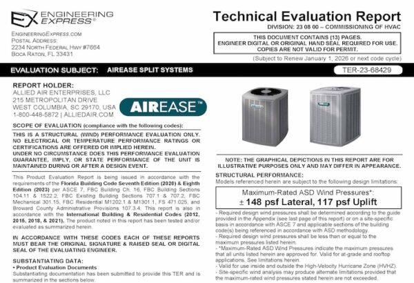 Allied Air: AirEase Split System Units 2023 Update
