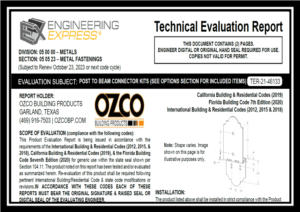 OZCO: Bolt-Offset Post to Beam Item #: 56637