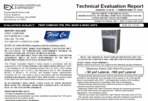 First Company: FPE, FPH. WHHP, And WHSC Units Technical Evaluation Report