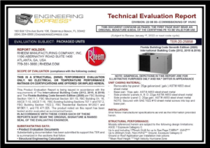 Rheem Package unit 20-25858