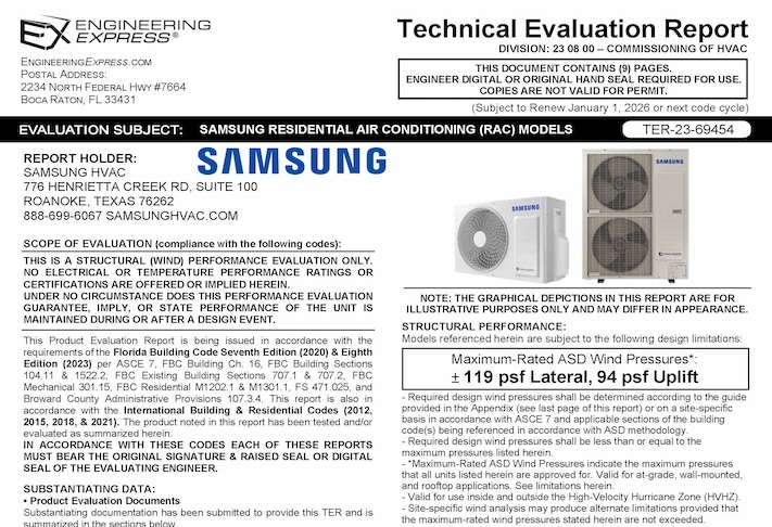 Samsung: Residential Air Conditioning (RAC) Units 2023 Update