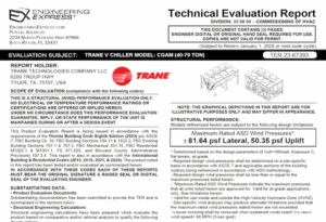 rane: V Chiller Model CGAM (40 - 70 Tons) Units Technical Evaluation Report