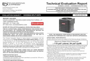 Goodman: A/C Split System Technical Evaluation Report 2023 Update