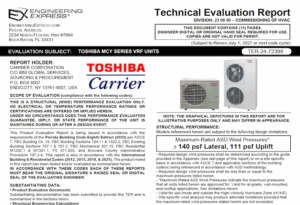 Carrier: Toshiba / Carrier MCY Series VRF Units