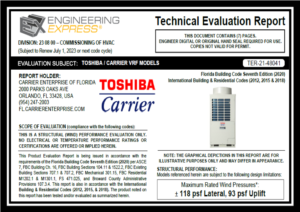 Carrier: Toshiba / Carrier VRF Models