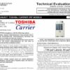 Carrier: Toshiba / Carrier VRF Units Technical Evaluation Report 2023 Update