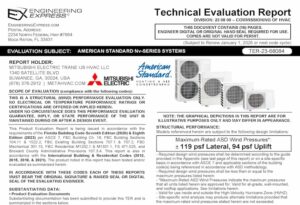 Mitsubishi Electric / American Standard: Nv-Series System Units 2023 Update
