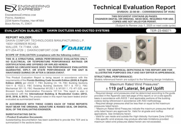 DAIKIN: Ductless and Ducted Systems 2023 FBC