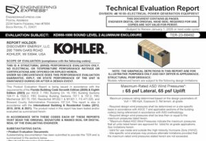 Kohler Power Systems: KD800-1000 Sound Level 2 Aluminum Enclosure