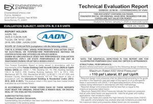 AAON: CFA-B, C, And D Units Technical Evaluation Report 2023 Update