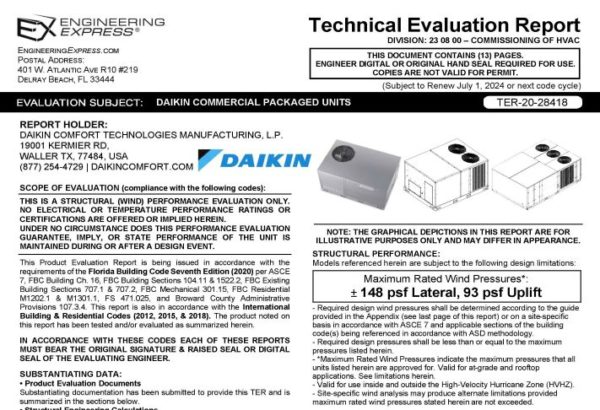 Daikin Commercial Packaged Units