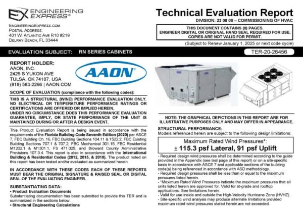 AAON: RN SERIES CABINET UNITS