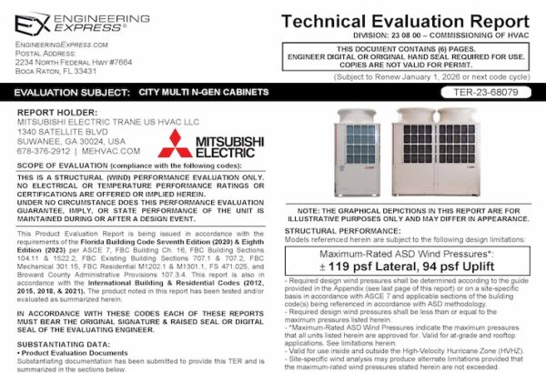Mitsubishi Electric: City Multi N-Gen Cabinets 2023 Update