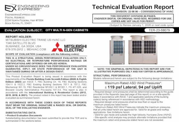 Mitsubishi Electric: City Multi N-Gen Cabinets 2023 Update