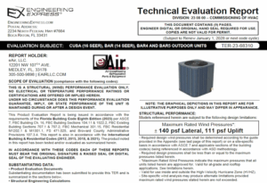 eAir: CUSA (16 Seer), BAR (14 Seer), BAR4 and BAR5 Outdoor Units Technical Evaluation Report