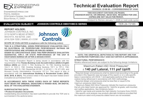 Johnson Controls: HMH7 / HMCG Series 2023 Update