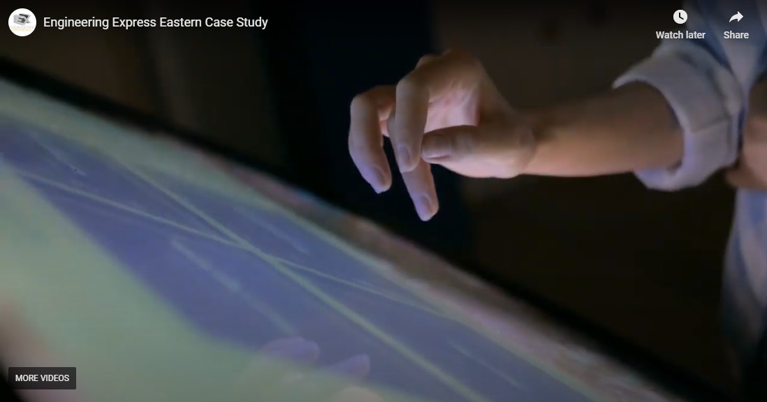 Video thumbnail cover for Engineering Express video showing a hand using a touchscreen