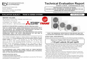 Mitsubishi Electric / Trane: NV Series System Units 2023 Update