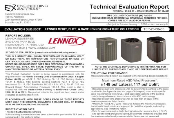 Lennox Industries: Lennox Merit, Elite, And Dave Lennox Signature Collection Units 2023 Update