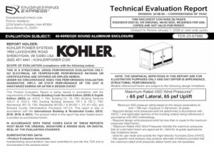 Kohler Power Systems: 40-60 REOZK Sound Aluminum Enclosure
