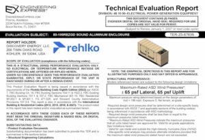 Rehlko: 80-100REZGD Sound Aluminum Enclosure Technical Evaluation Report