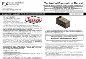 TPS: TD 125-200 Aluminum Enclosure Technical Evaluation Report 2023 Update