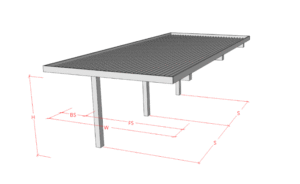 L-Bent T-Bent Walkway Cover Calculator