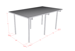 U-Bent Walkway Cover Calculator