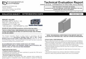 Eastern Metal Supply: Gutter Beam Span Charts 2023 Update