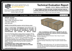 Protected: Elite FORTS – E-Fort System – Tandem Portable Model – Technical Evaluation Report (TER 20-34550)