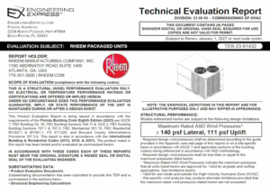 Rheem: Commercial Packaged Units Technical Evaluation Report