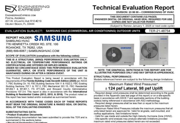 Samsung: Commercial Air Conditioning (CAC) Outdoor Units