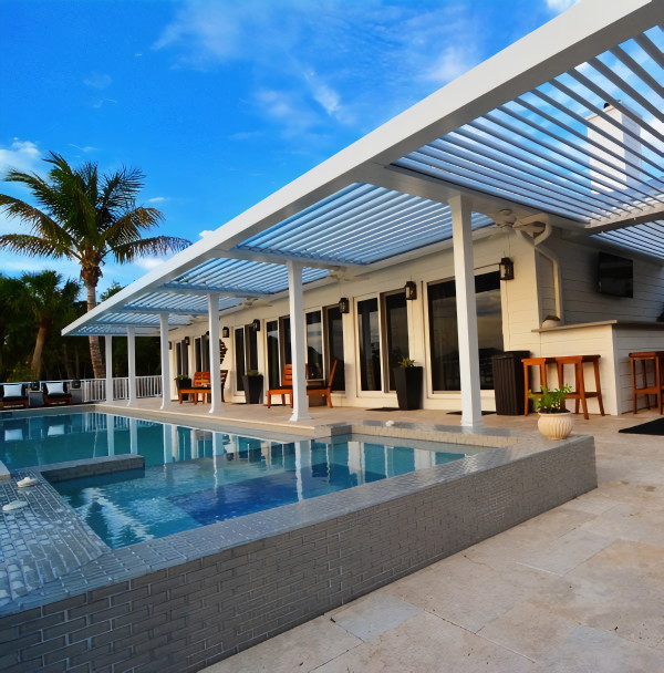 pergola and pool